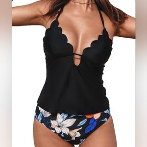 Scalloped Tankini and Hipster Set (#94)